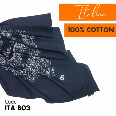 Square Italian Cotton 1 Base 03 Blue Black